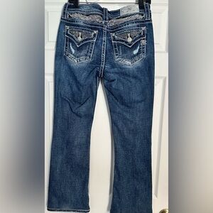 Miss Me Indigo Jeans with Silver Button Size 28
